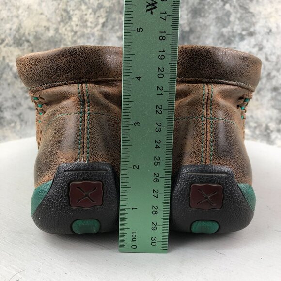 Twisted X Women's Size 9.5M Chukka Driving Moc Brown All Leather Ankle Boots - Picture 11 of 16